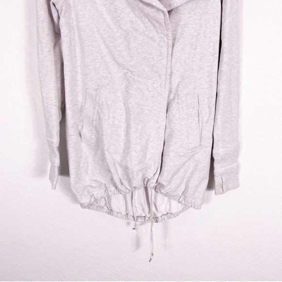 Lululemon Light Heathered Grey Button Front Oversized Collar Jacket - Picture 3 of 7